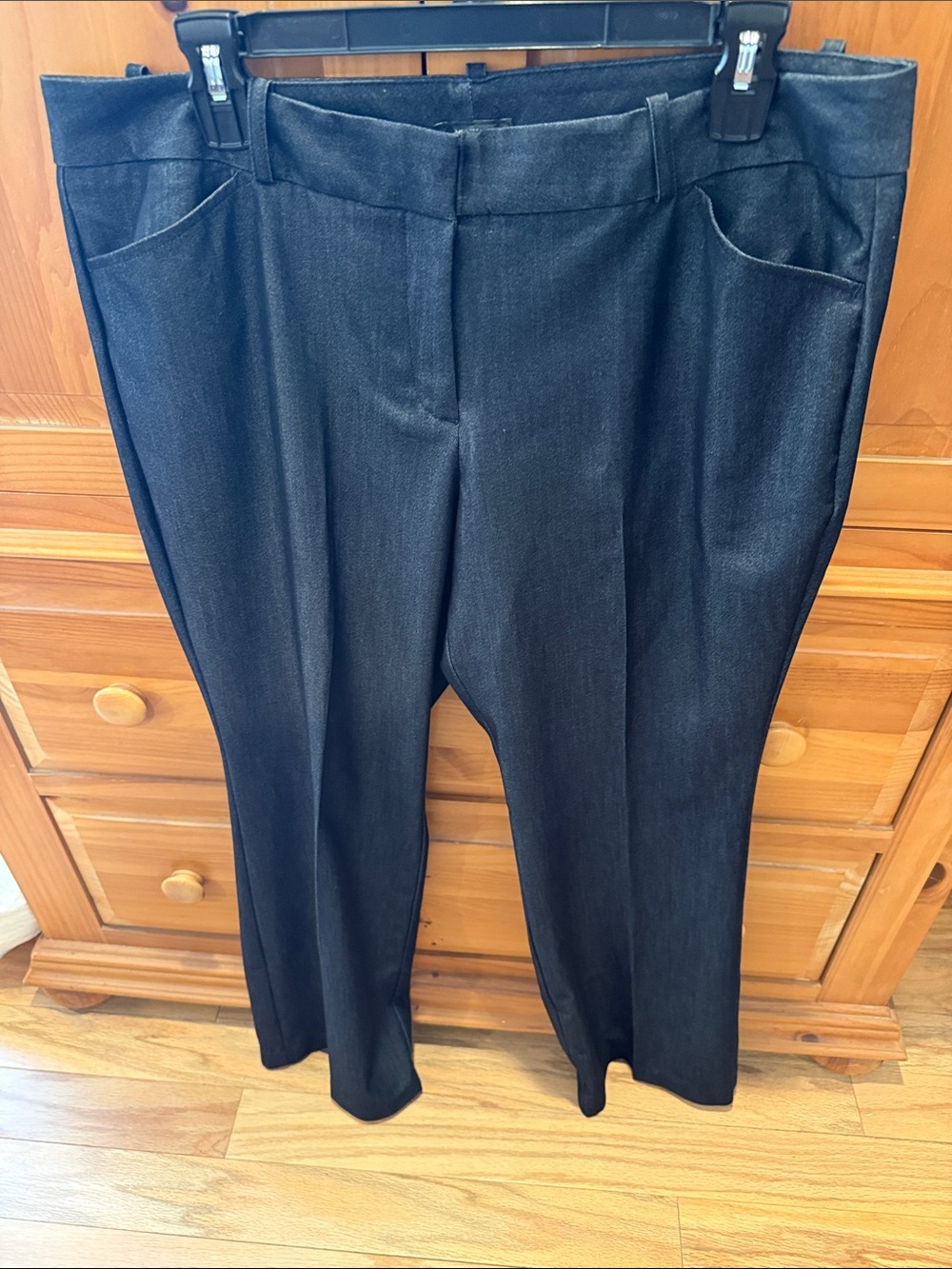 Worthington Black Straight-Leg Dress Pants
